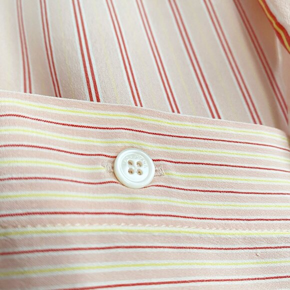 Loro Piana Pink Striped Silk Blouse, size 42. Fits like a size 6/8 - Picture 5 of 7